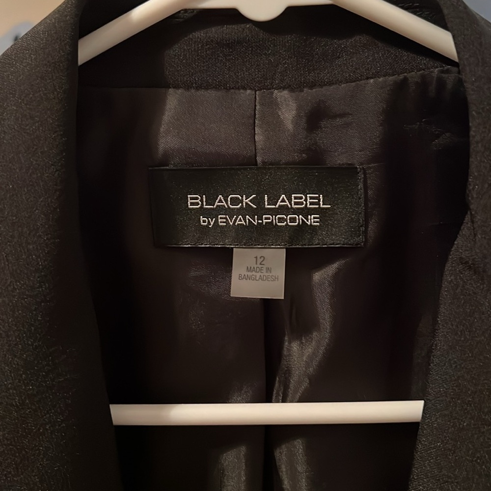 Black Label by Evan Picone Open Front Blazer - Picture 4 of 11